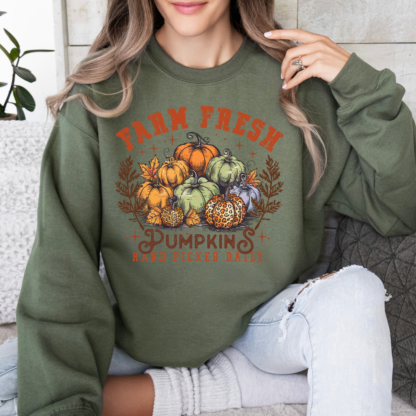 FARM FRESH PUMPKINS SWEATSHIRTS AND T-SHIRTS PUMPKIN GARDEN SHIRT, HALLOWEEN AND FALL SHIRTS, AUTUMN HARVEST SHIRTS, PUMPKIN SPICE SHIRTS