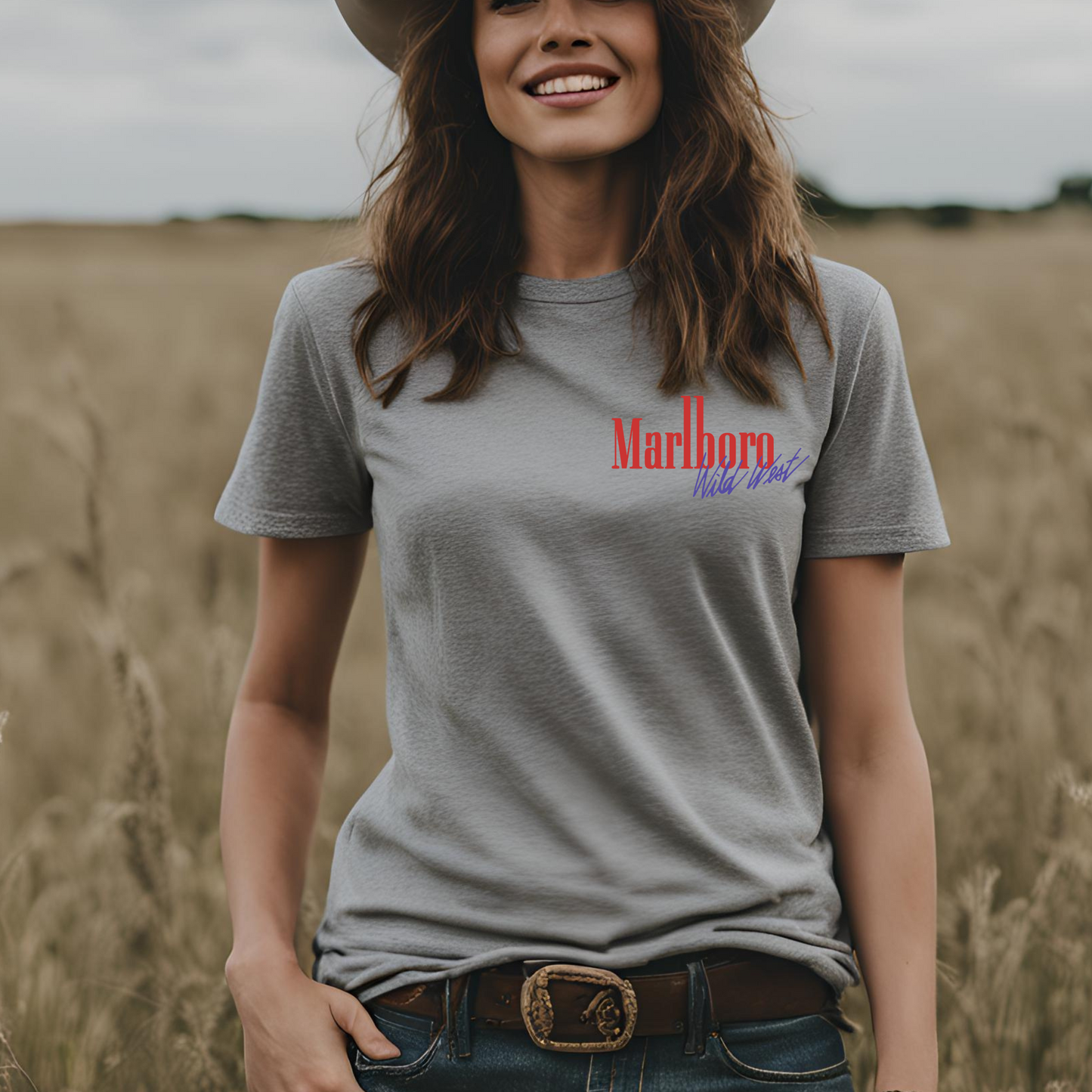 Marlboro logo T-shirt Wild West Western Wear Cowboy Killers T-shirt and Country Girl Marlboro Shirts