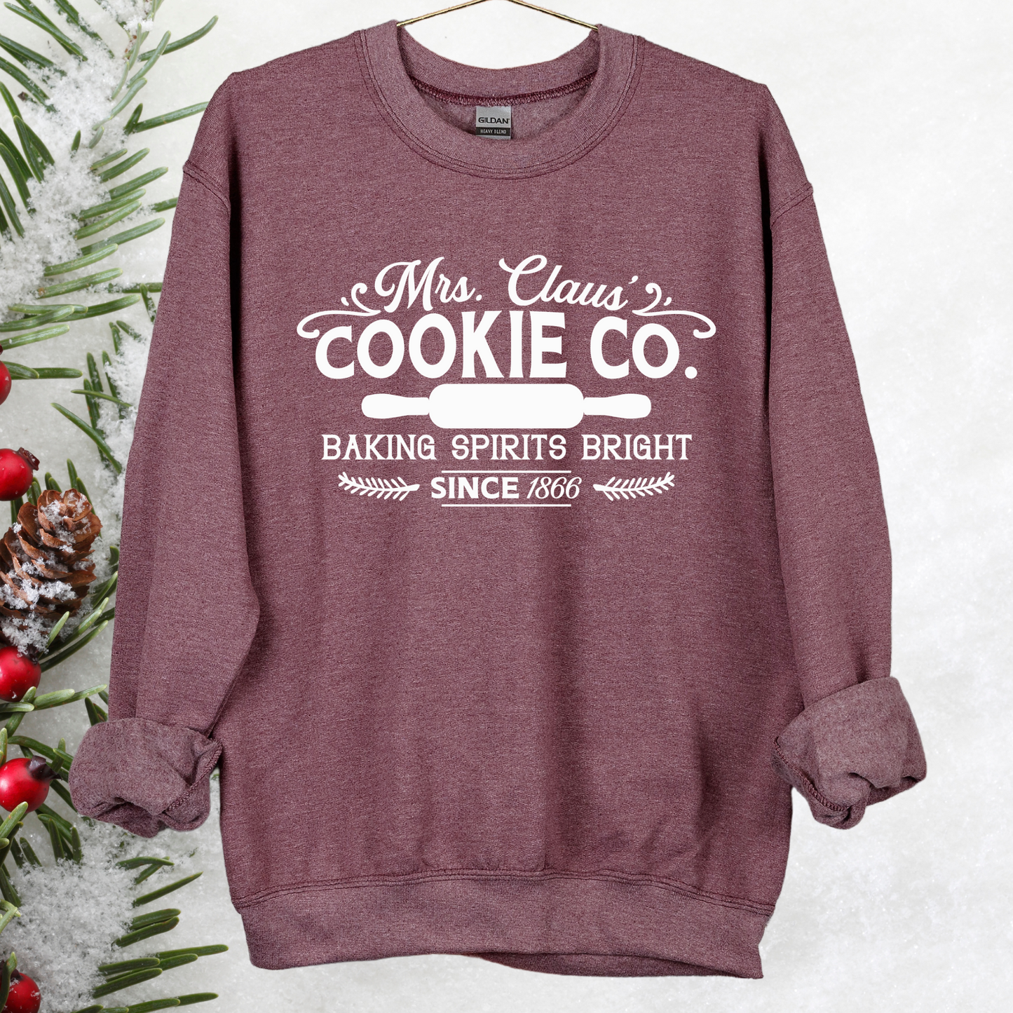 Mrs. Claus Cookie Company Christmas Shirts, Holiday sweatshirts, North pole shirts, Christmas cheer shirt.