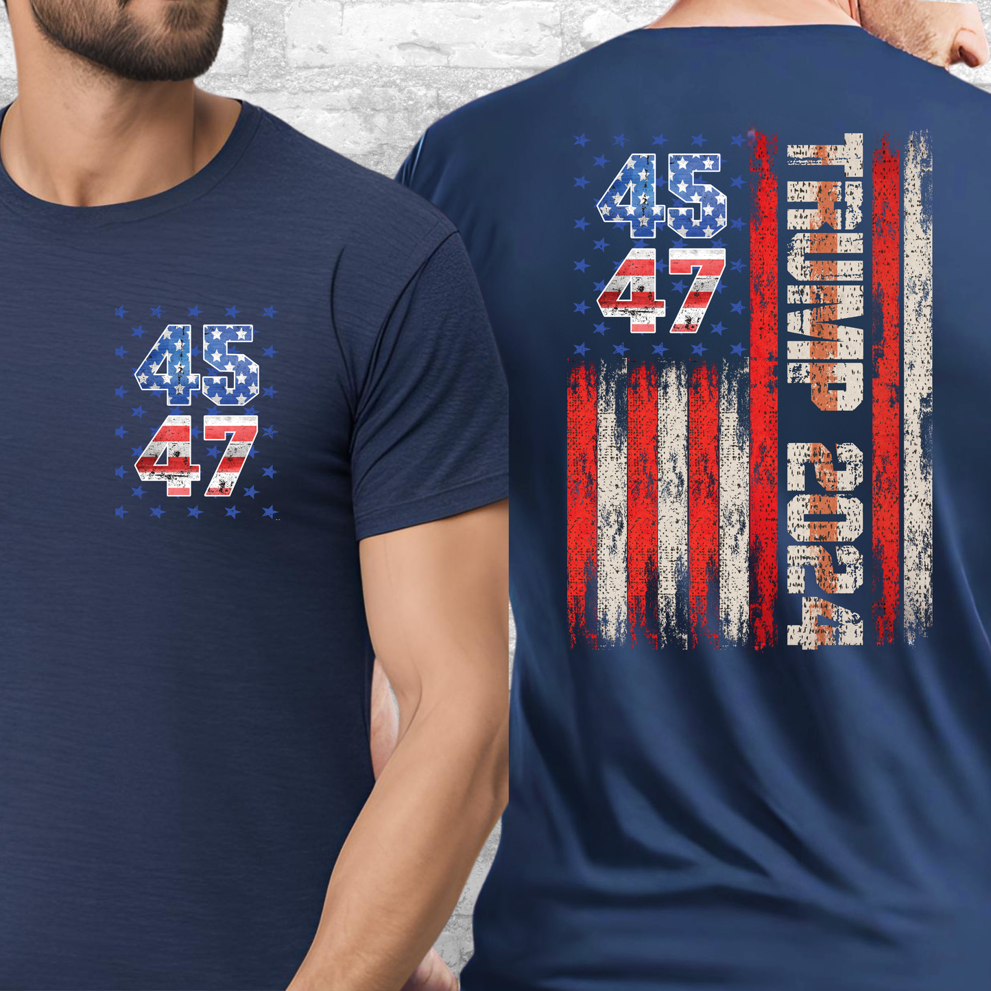 Trump 45 47 T-shirts TRUMP 2024 SHIRTS American flag shirts stars and stripes shirts election shirts Trump vance shirts