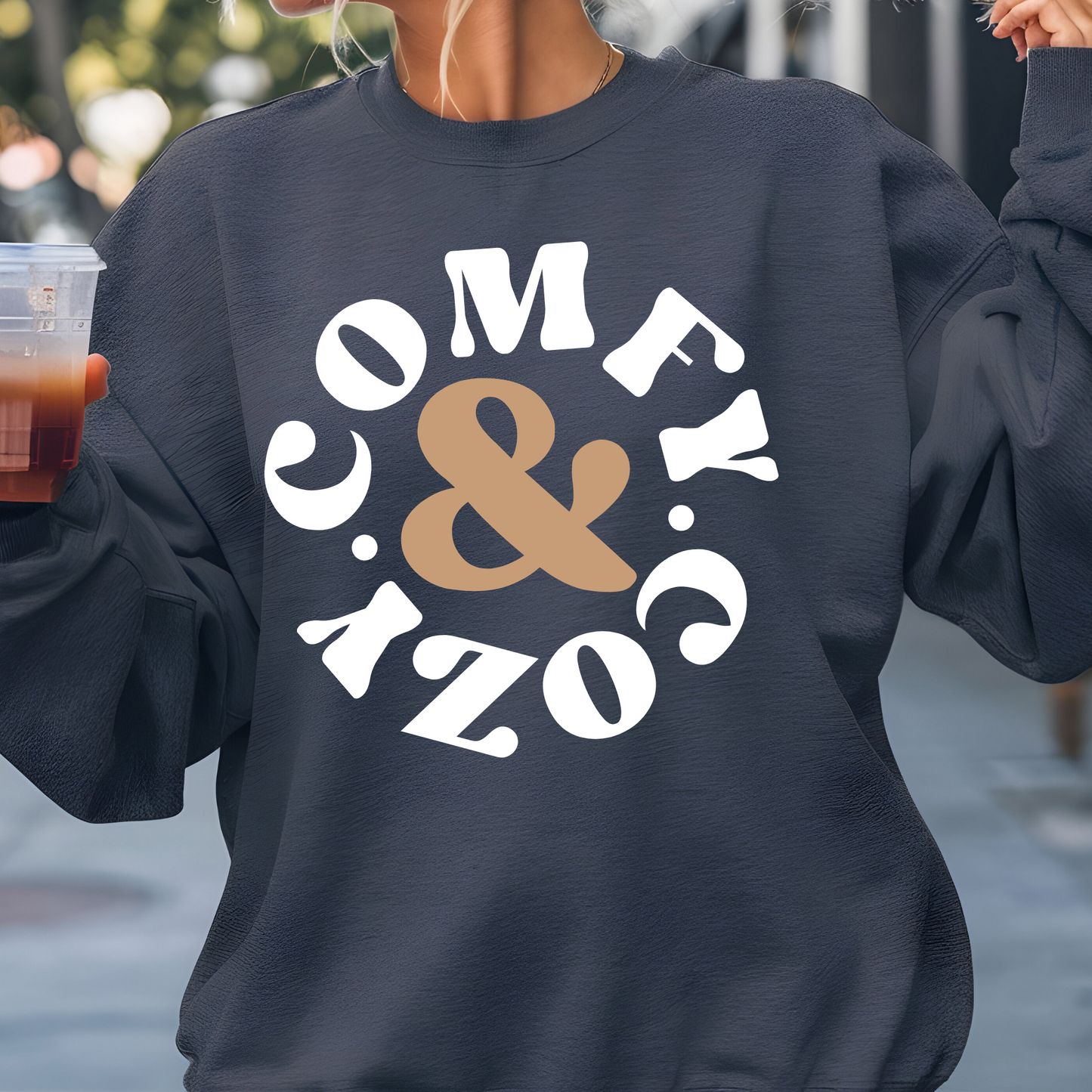 Cute Cozy And Comfy Women Crewneck Sweatshirt, Cozy And Comfy Women Sweater, Trendy Winter Women Gift
