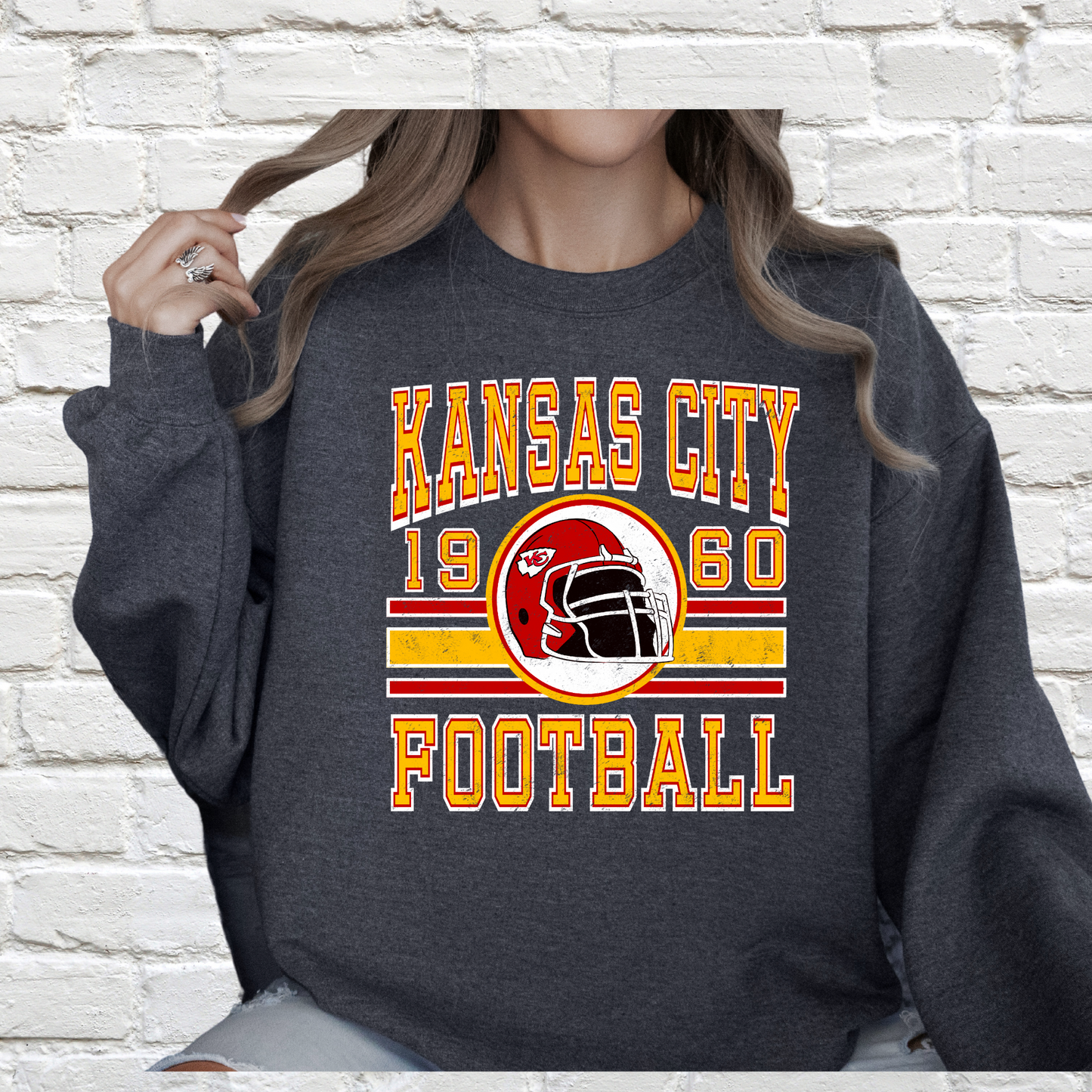 Kansas City Football Chiefs T-shirts and Sweatshirts Vintage Varsity KC apparel NFL shirts Retro Kansas City shirts