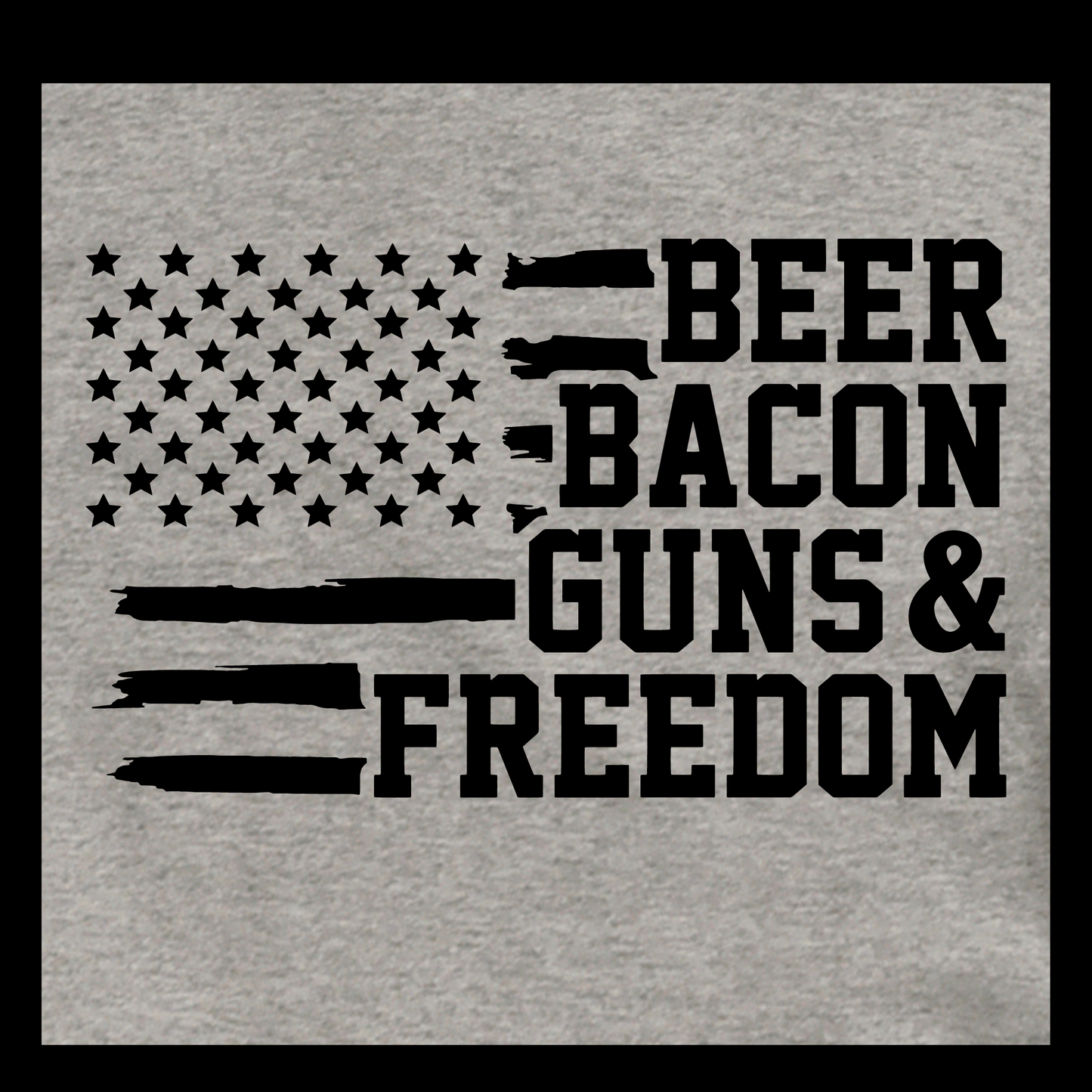 Beer Bacon Guns Freedom t-shirt Patriotic America 2nd Amendment Graphic T-shirt