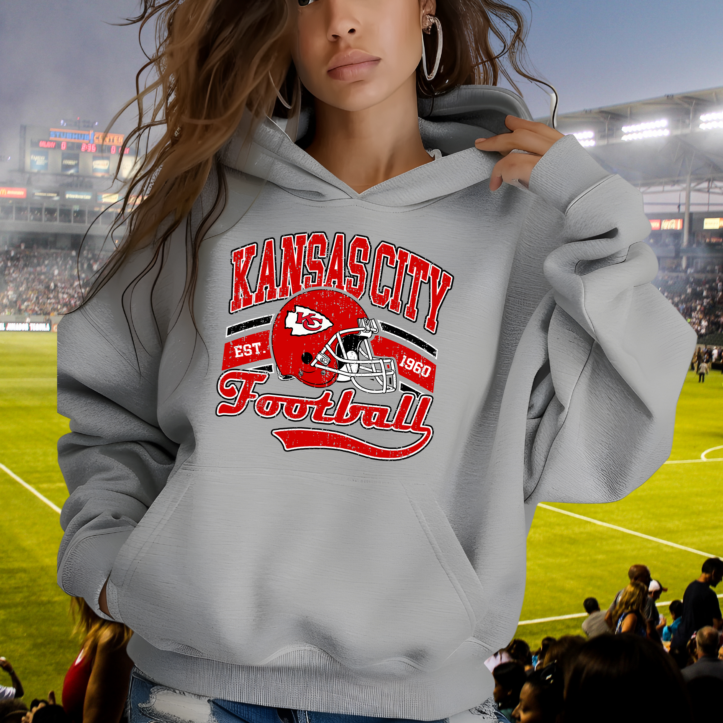 Vintage Kansas City Football T-shirts and Sweatshirts KC Chiefs football NFL football shirts