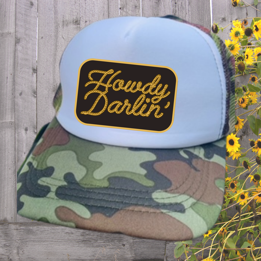 HOWDY DARLIN' Trucker Hat Country Hot Girl Summer Beach Lake River Trucker Hats and Ball Caps